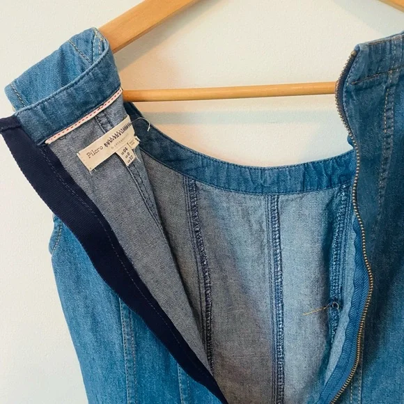 Pilcro Blue A-Line Midi Dress - Picture 8 of 8